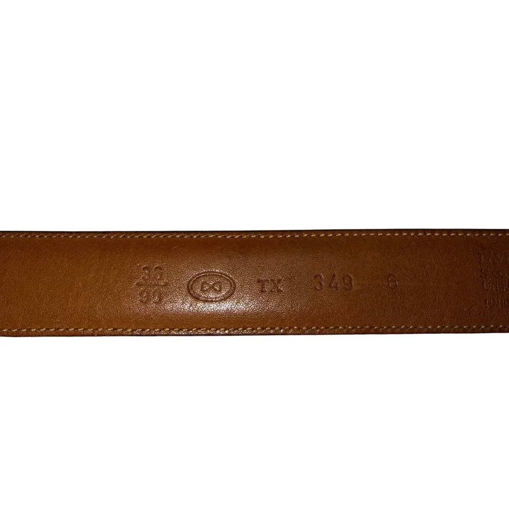 Trafalgar Black Lizard Embossed Leather Belt Gold‎ Buckle Women Size 36